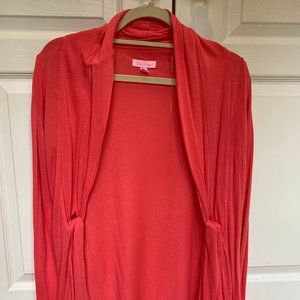 Pink Lily Pulitzer Open Front Cardigan